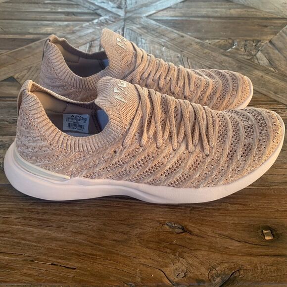 NWOB APL TechLoom Wave Mélange Mesh Running Sneakers | Sand | M US 9.5/W US 7.5 main image 5